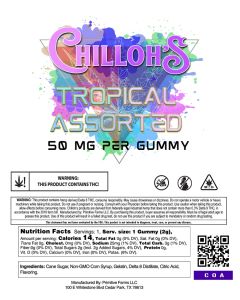 D8 50mg Tropical Assorted 5 packs of 5 ct